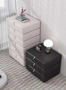 式代极简床头柜简约CSU现旋转实柜木床边卧室创意意转向储物柜床