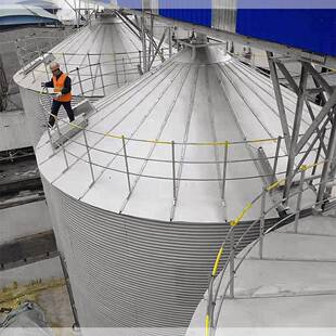 300吨粮仓钢板仓 油厂长期储存菜籽用立筒仓 热镀锌围板拼接粮仓