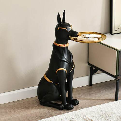 LBXX-001网红杜宾犬摆托盘现代简约大型落地客厅件品电视饰柜旁轻