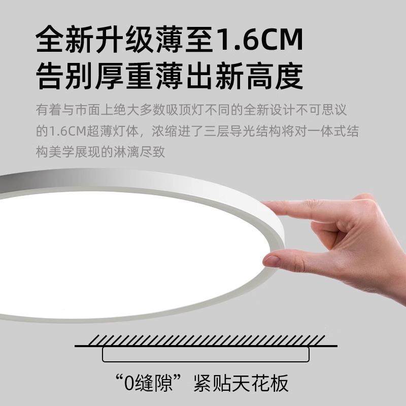 761极简卧护薄眼吸顶谱灯超无缝全光儿童房间室灯主卧2024新款灯