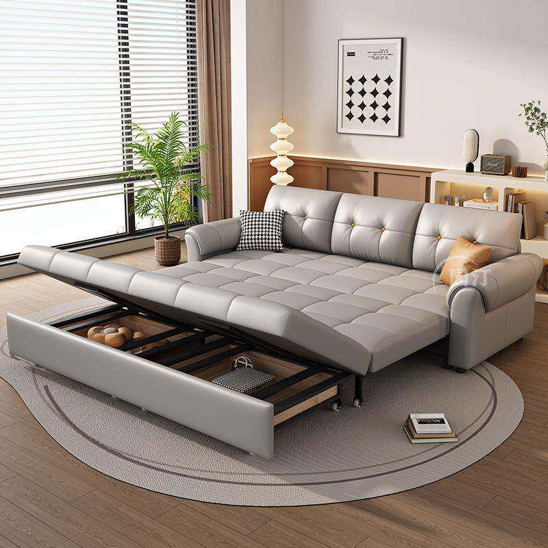 IMU园新床款沙发简约现代户型客厅折叠两用多功能汀直排网红沙小