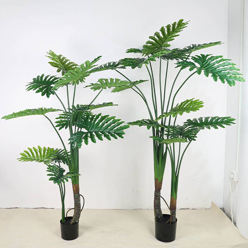 仿真春羽叶绿植龟背竹家居客厅落地摆件大型植物盆栽摄影道具