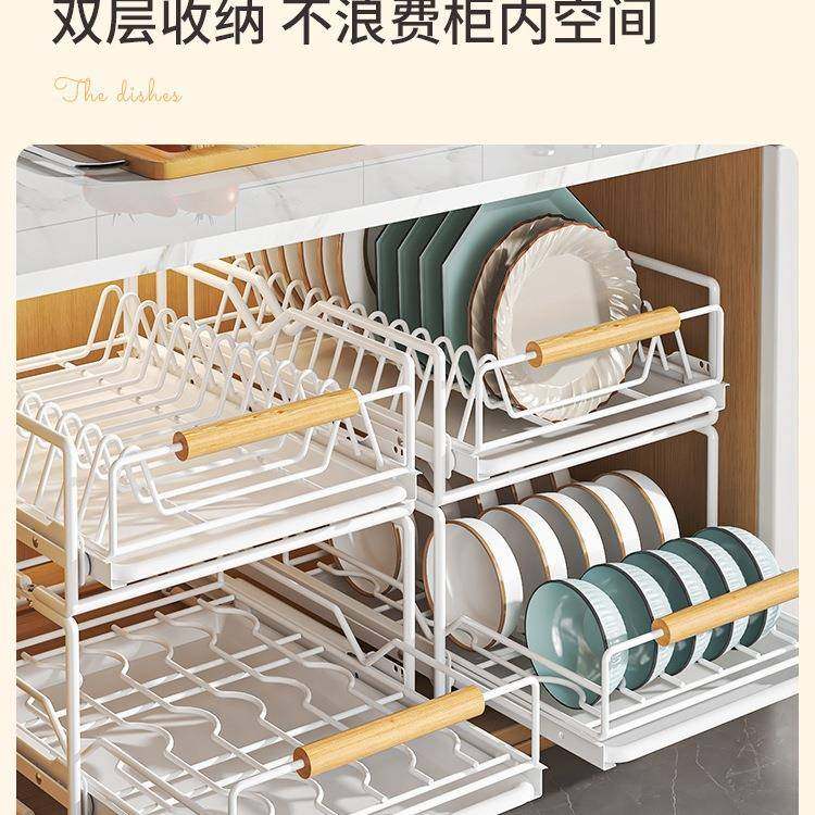厨8902房碗碟收水纳架屉橱柜内置抽式碗拉篮抽拉放碗盘盘架子沥置,厨房/烹饪用具,抹布架/厨房清洁收纳架,淘宝优惠券,粉丝福利购,淘宝优惠卷