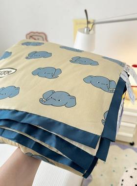 韩类DQC20250式A60支长绒棉卡通人夏凉被单可机洗幼儿园宝午睡盖