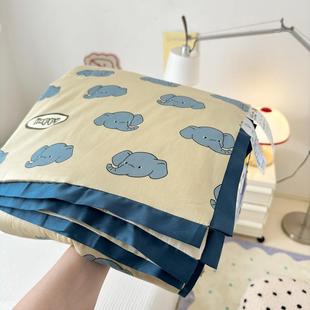 韩类DQC20250式 A60支长绒棉卡通人夏凉被单可机洗幼儿园宝午睡盖