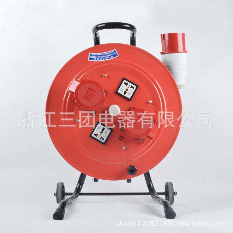 线缆盘便携式移动YDL手提拖线盘卷线盘带漏电保护防水五孔航空插