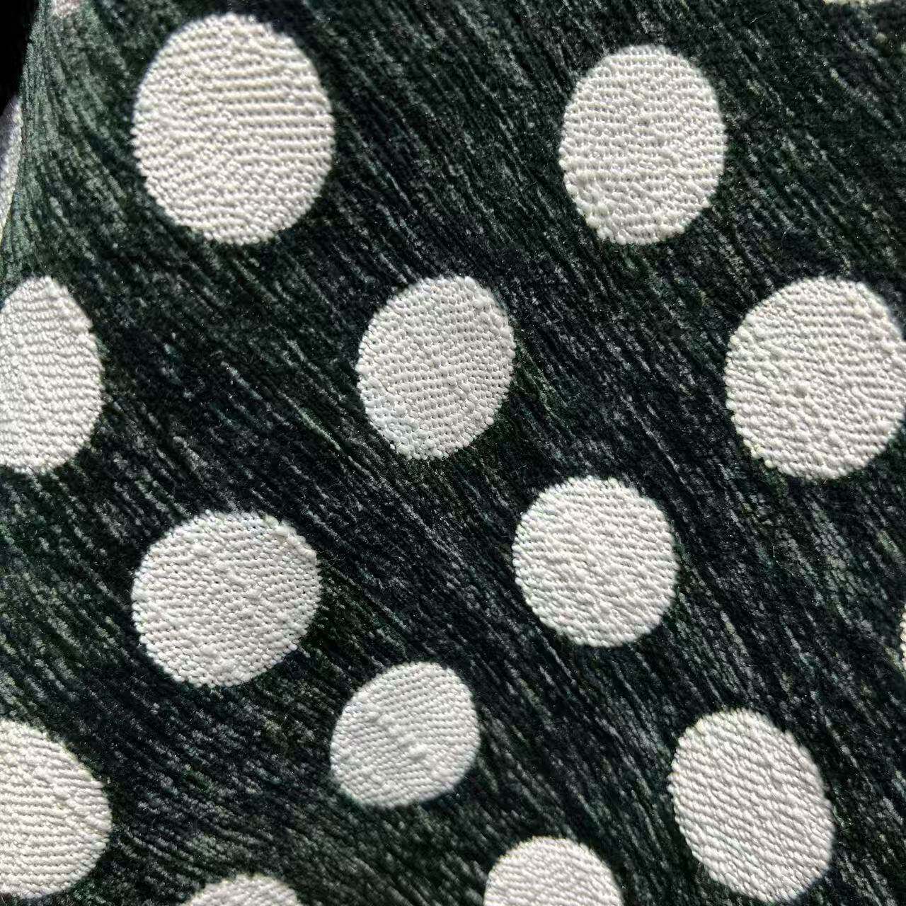 【复古波点】厂家 加厚雪尼尔圆点面料法式沙发布圆凳抱枕美式
