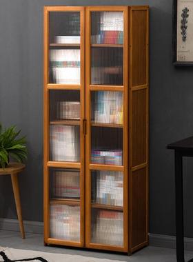 架书柜置物置架柜门储物柜带一体格子书柜展示柜落地多层客QIO厅