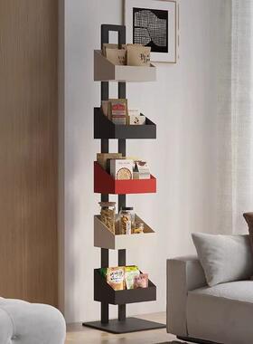 厅纳隐形地书架家用铁艺54394落转角收展示架立体儿童多层书柜客置物架