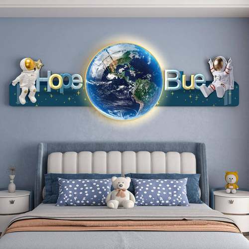 现新款饰儿童房主1-S1(女装画可爱温馨代公女孩男孩房床头挂画墙