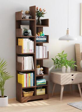 简易书架童落地LWR置物架多层儿小书子储物一体靠墙收纳架柜家客