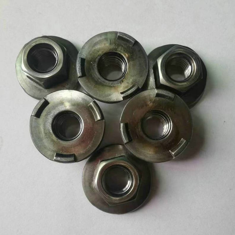 锁对焊接螺母圆柱螺母圆螺母螺母T台阶M6型T帽冷镦M8法兰盘铁板