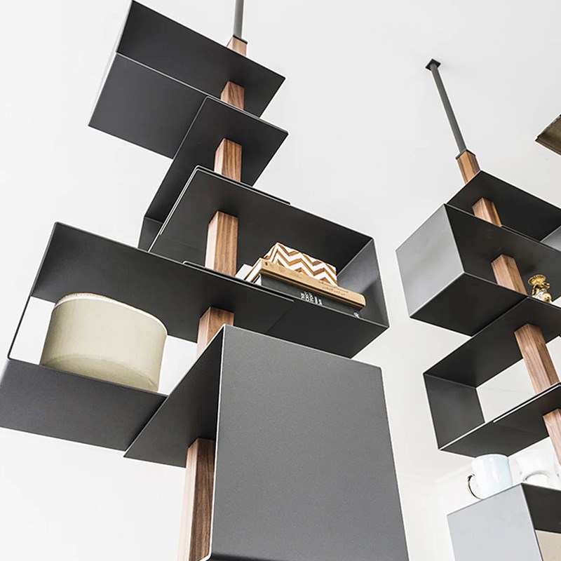 极简旋转书柜展示架落地书架意式简约收I纳多层置物架玄关装饰展