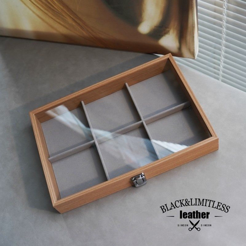 六格梨花木纹防尘首饰收纳盒手镯文玩手串核桃手链手表饰品展示盘,收纳整理,首饰盒,淘宝优惠券,粉丝福利购,淘宝优惠卷