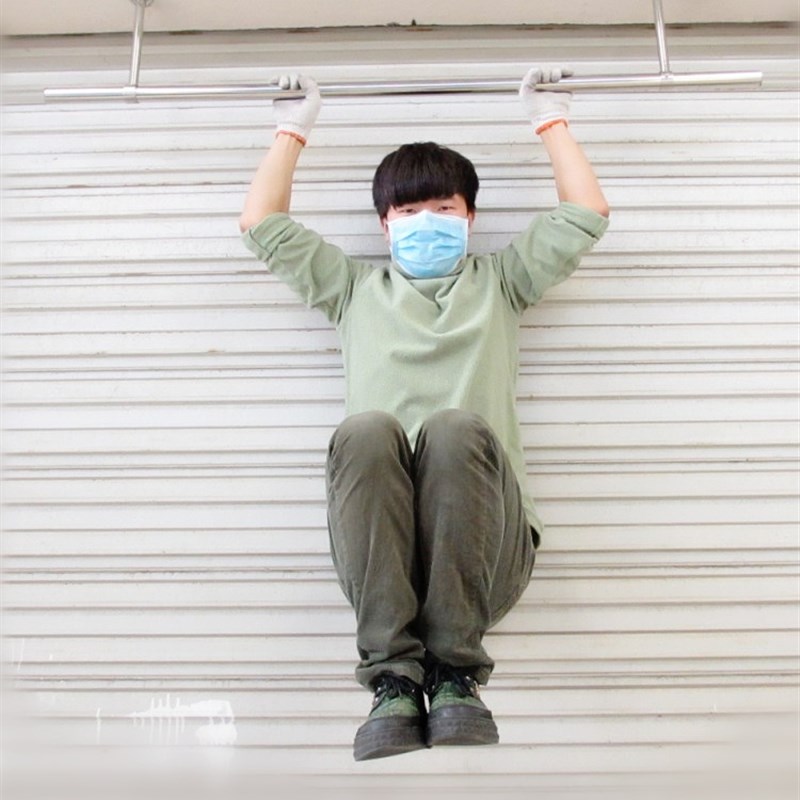 彩宏辉 吊装晾衣架单杆 阳台顶晒衣架固定式衣杆不锈钢洗晒收纳杆