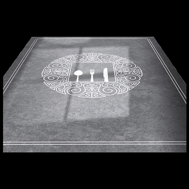 厨房地垫防滑免洗可擦防水防油简约奢华皮革地垫耐脏易打理加厚垫