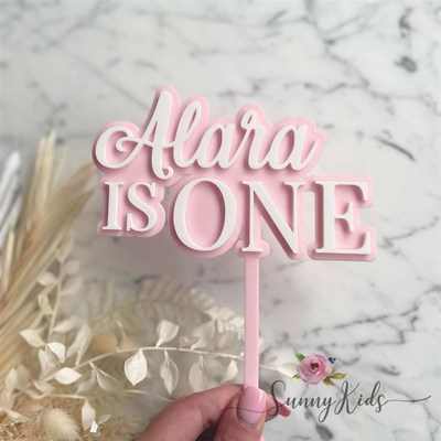 ins定制字母名字亚克力生日蛋糕周岁百天插牌甜品装饰caketopper