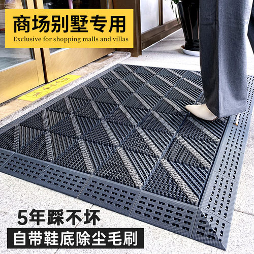 室外防滑地垫除尘酒店门口脚垫拼接地毯商场进门门垫W防水防晒商