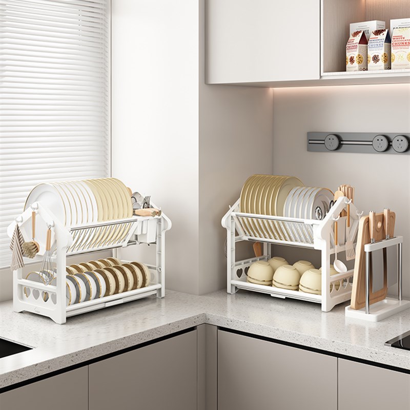 厨房碗架多功能碗盘沥水架碗碟收纳架砧板刀架筷篓家用台面晾碗架