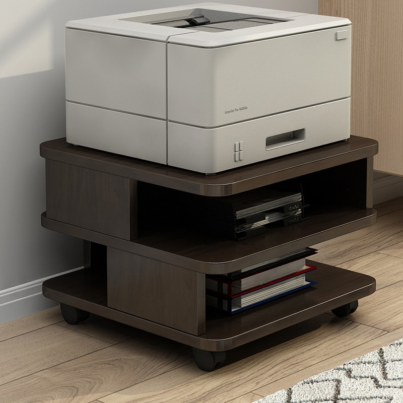 简易办公室放打印机置物架落地架子E移动加大号桌下复印机支架多