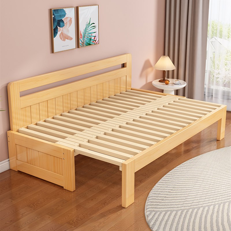 实木沙发床折叠式一体机两用单双人滑动H床客厅阳台坐卧多功能