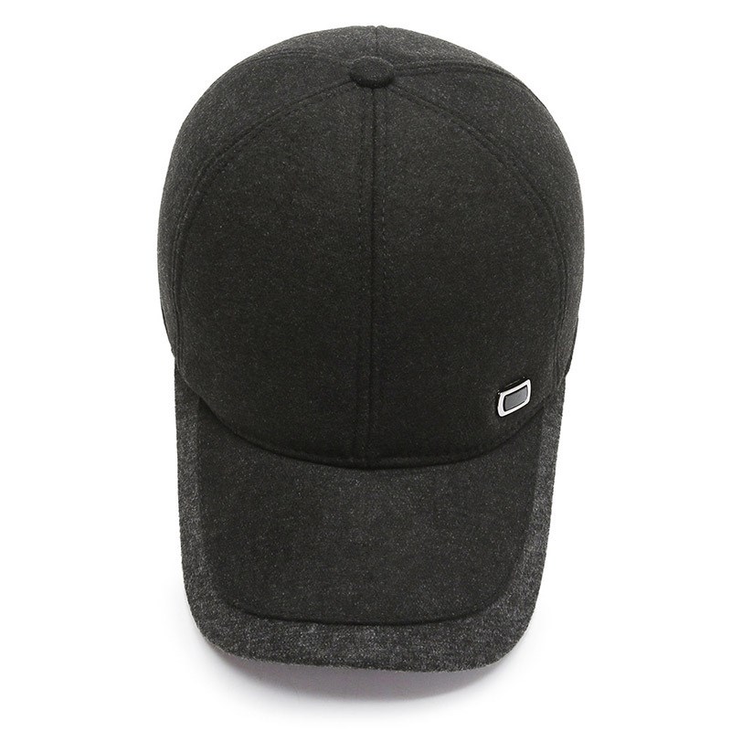 男士帽子b冬季青年护耳棒球帽新款时尚保暖帽男户外中加厚帽子