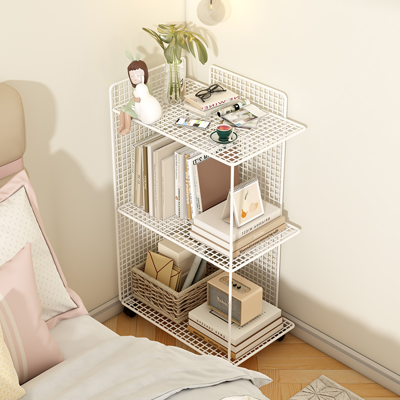 可移动书架落地置物架多层t整理架铁艺书本收纳架桌面小型阅读架