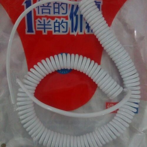 数据线螺旋电缆弹簧电线2x伸缩3芯0.1 0.2 0.3平方黑PU白