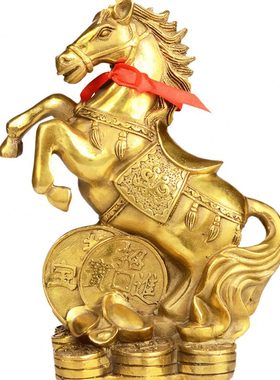 店铺马客厅马到成功开业礼品工艺品十二生肖装饰品铜马摆件办公室
