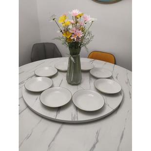 盘L105887转盘家用转盘酒店木质转认餐桌现圆盘圆台转盘默项简约