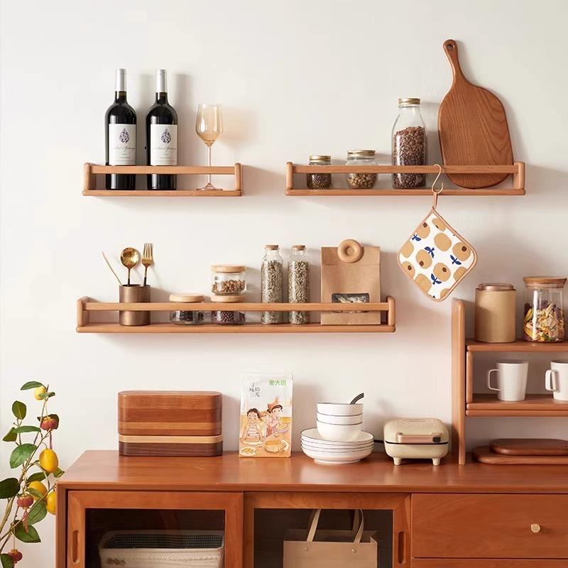 置物墙TMP上墙壁免孔绘本架隔木板实打木板挂墙收纳架架一体靠墙