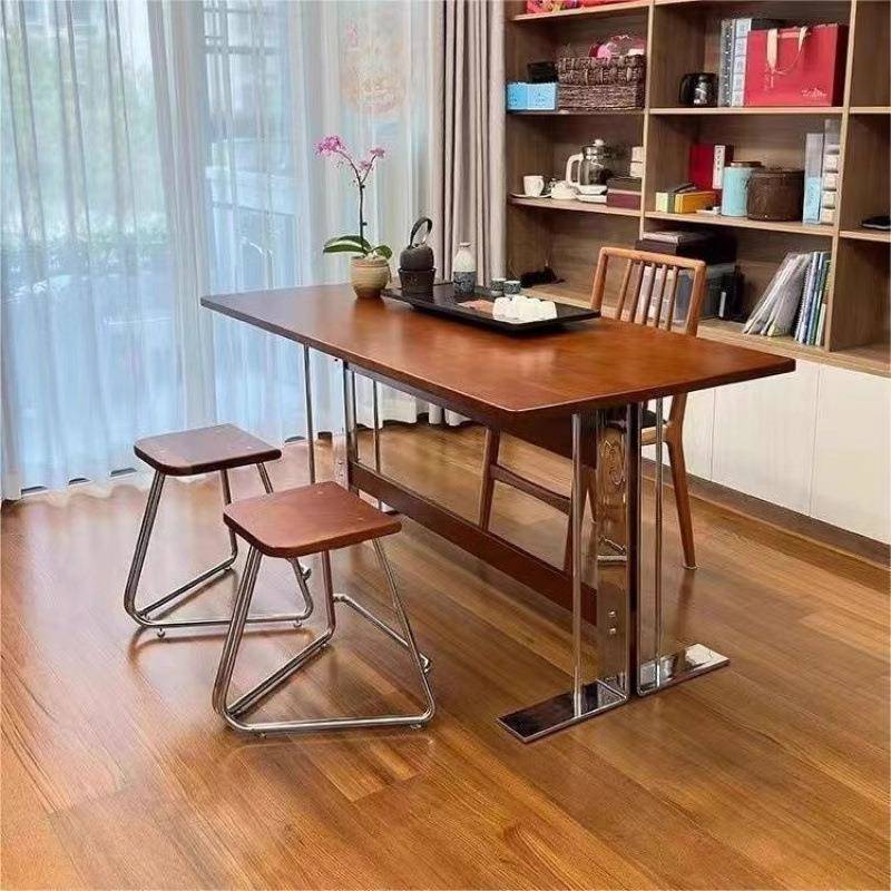 日式木中古餐桌小户风型家IBS用书桌长实方形办公桌餐子写字台维