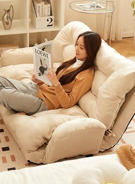 懒人贵沙发床两用可躺睡妃懒人椅卧室双折人榻榻SXQ米沙可发床叠