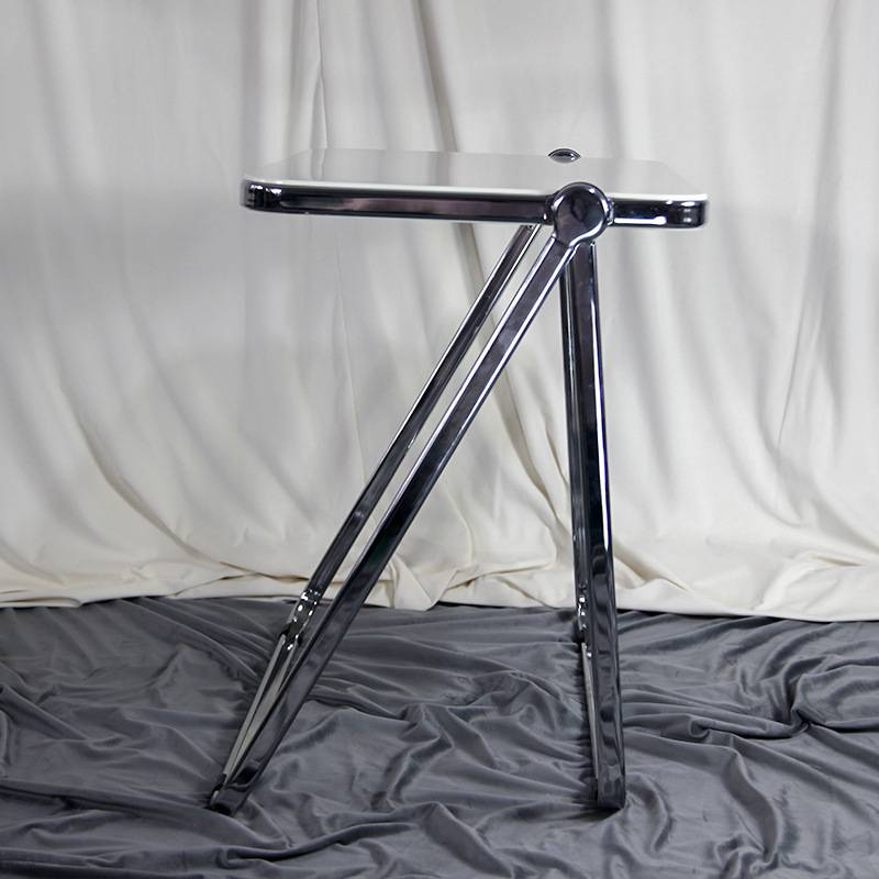 简约小户型透明折叠桌 便携收纳办公学习透明电脑桌椅白色化妆台