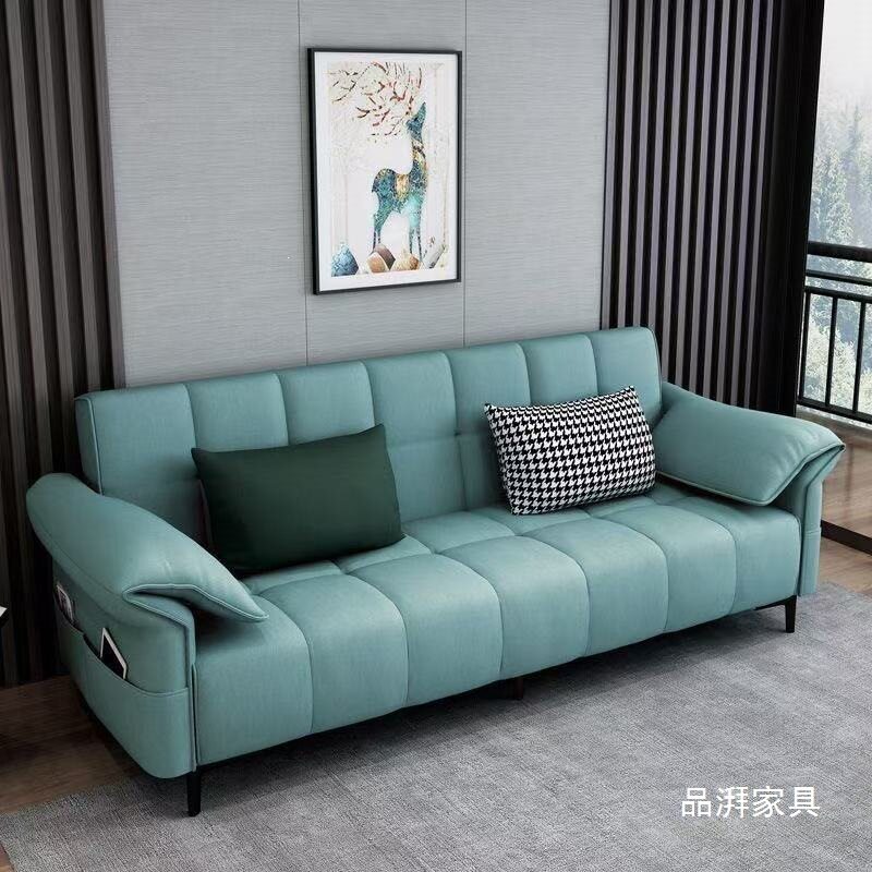 沙发床多功能两用猫抓皮沙发小户型沙发出租屋工厂直销办公沙发