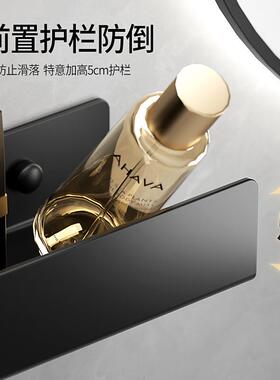 卫生间34不锈钢置镜物架毛巾一0体前厕所浴室打墙上免孔收纳M-UX