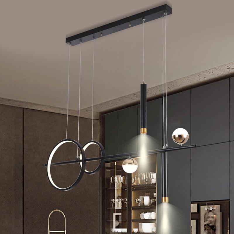 餐吊灯ld圆环线JLD906条客餐厅吊灯简约酒店室灯卧创意直线e厅灯