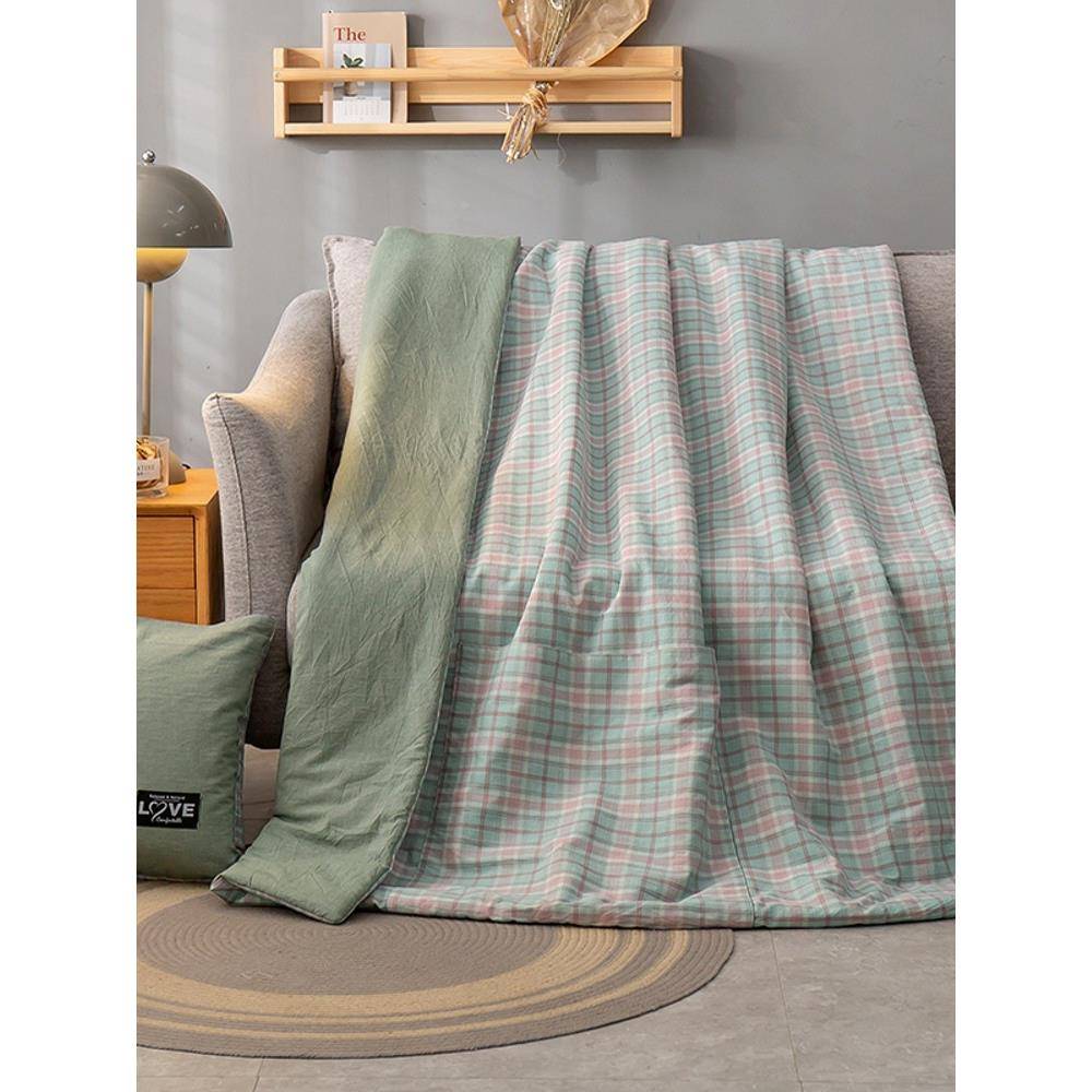 口纯棉两F7685M5S用袋抱枕被子?机洗双面全棉靠枕被办公可室午休