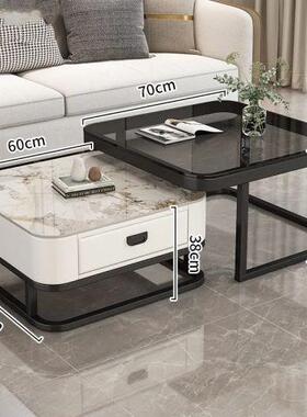 茶几轻奢客网厅卧室阳台家小用现简约户abys-541型红方形岩石茶代