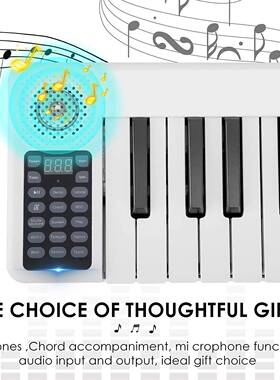 Wersi 折叠钢琴88键便携式初学者练习键盘拼接钢琴 手卷电子钢琴