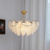 法式 轻奢珍珠吊灯水代简约玻璃客厅餐厅灯具美147现式 le晶d书房
