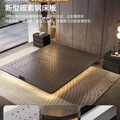 碳素悬浮985床架无床头主卧室1米8双人钢边加厚加固铁202齐5架新