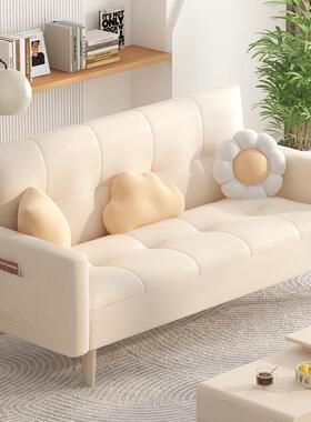 可折叠两用公出沙租房布懒人艺发寓小户型奶油见详情风网红款简易