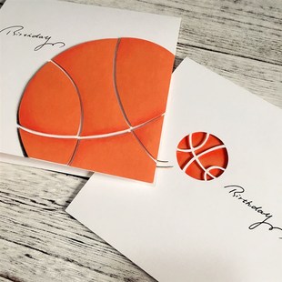 篮球生日卡 TYZ2 手工贺卡生日贺卡定制贺卡高档M贺卡祝福贺卡