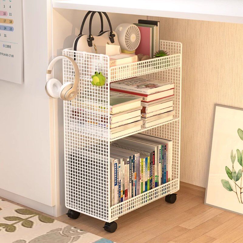 书本收纳箱滑轮书箱可q移动学生教室用桌下书包桌面放书收纳盒书