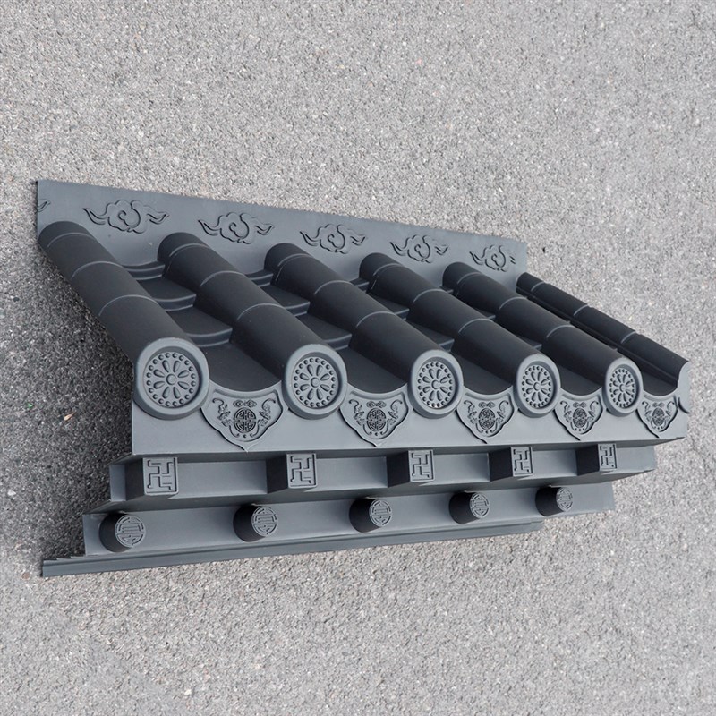 梦古特大特厚免架子瓦树脂50cm仿E古屋檐中式一体兔架子装饰塑料