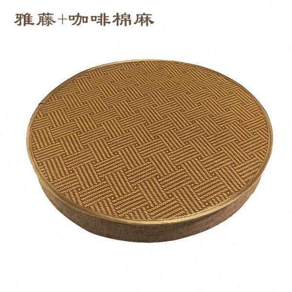 四季可拆洗蒲团坐垫棉麻布外套夏季凉席藤编蒲团坐垫光套子不含芯