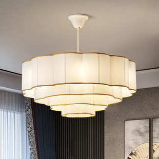 新中式 楼客厅别墅大厅 布艺卧室餐厅m吊灯酒店宴会包厢灯工程复式