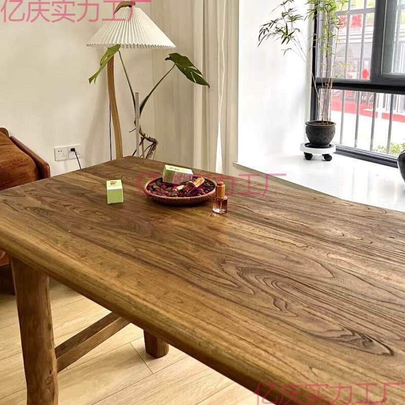 老榆木茶桌子复古桌实木子无品牌/桌吧台长桌书桌餐阳台桌桌民宿