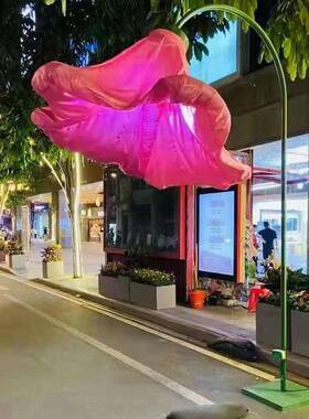 体牛动人态感应牵花路VGG灯网红款声控感应开花饰景观灯亮化装造